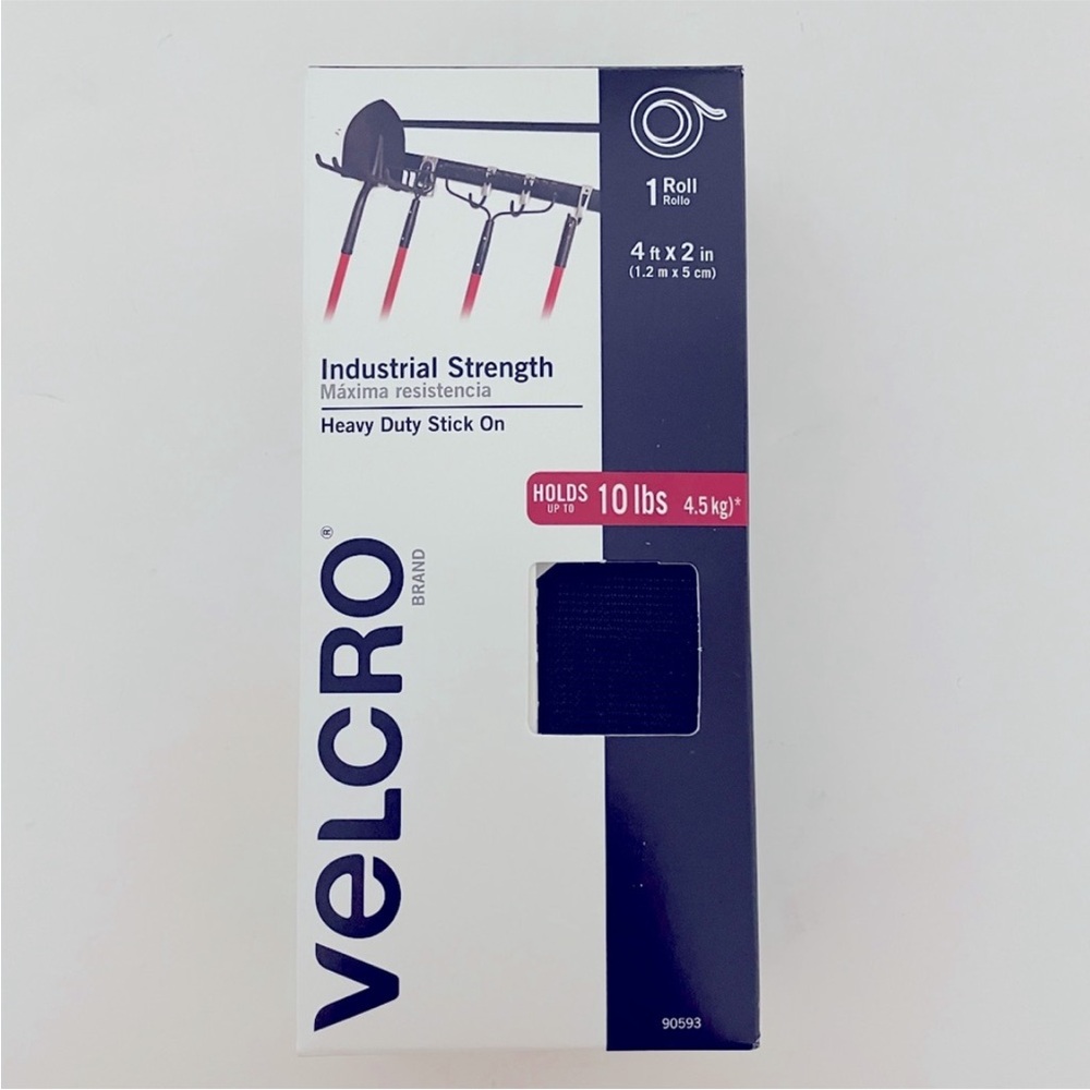 FINAL PRICE VELCRO Industrial Strength Heavy Duty Stick On Roll Black